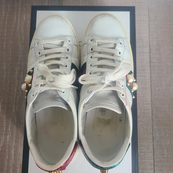 Gucci Ace Spike Leather Sneakers - Picture 5 of 6